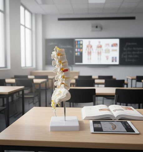 Human Lumbar Spine Model with 5 Vertebrae, 1:1 Life Size Lumbar Spine Anatomical Model with Nerves and Sacrum for Medical Teaching or Physiology Science Study in Saudi Arabia