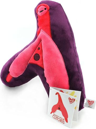 I Heart Guts 3D Clitoris 3D Model Plushie - Funny Health Class Anatomy Pillow Gynecology Pelvic Floor Educational Anatomical Toy in Saudi Arabia