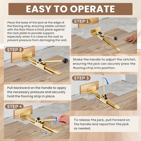 Flooring Jack, Professional Hardwood Flooring Tools Jack and Positioning Tool for Straighten and Installing Hardwood Floors, Floor Gap Fixer Tool in Saudi Arabia