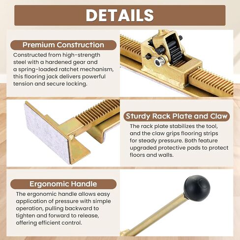 Flooring Jack, Professional Hardwood Flooring Tools Jack and Positioning Tool for Straighten and Installing Hardwood Floors, Floor Gap Fixer Tool in Saudi Arabia