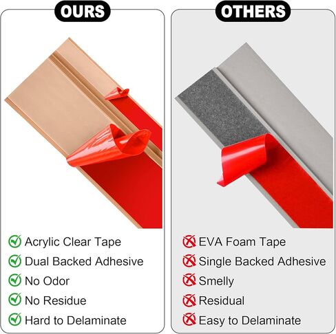 شريط انتقال للأرضية، عتبة باب ذاتية اللصق للمدخل، شريط حواف السجاد من الفينيل المتداخل لتقليل الحواف للسجاد والبلاط ومنحدر العتبة (1/5 بوصة إلى 2/5 بوصة، حبيبات خشبية بنية فاتحة، 3.3 قدم) in Kuwait