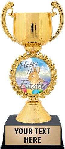 جوائز التاج كأس عيد الفصح المخصص، كأس ذهبي مقاس 7.25 بوصة، جوائز عيد الفصح السعيد مع نقش مخصص مجاني in Saudi Arabia
