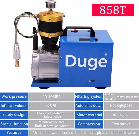 1PCS Pcp Air Inflator 300bar 30mpa 4500psi 110v 220v Electric High Pressure Air Pump Air Compressor Pneumatic Scuba Rifle(110v,Us,858T) in Saudi Arabia