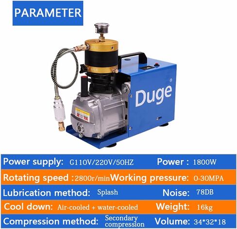 1PCS Pcp Air Inflator 300bar 30mpa 4500psi 110v 220v Electric High Pressure Air Pump Air Compressor Pneumatic Scuba Rifle(110v,Us,858T) in Saudi Arabia