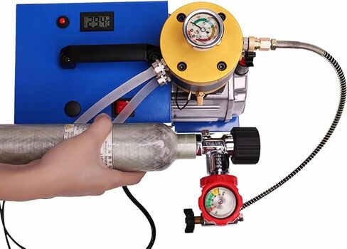 1PCS Pcp Air Inflator 300bar 30mpa 4500psi 110v 220v Electric High Pressure Air Pump Air Compressor Pneumatic Scuba Rifle(110v,Us,858T) in Saudi Arabia