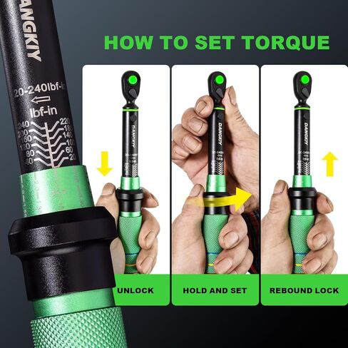 Torque Wrench, 1/4-Inch Lightweight Dual-direction Drive Click Torque Wrench 20-240IN.LB/2.3-27.1N.M, 72 tooth High Precision Bike Torque Wrenches with Dual Range Scales for bicycle in Saudi Arabia