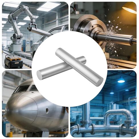 LEXININ 2 Pcs 12 x 2 Inch Round Aluminum Rod, 305 x 50mm Aluminum Stock 6061 for DIY Craft, Industrial in Saudi Arabia