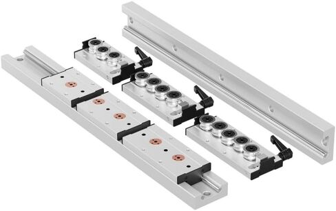قضبان منزلقة للحركة الخطية، قطعة واحدة + قطعتين SGB10-3، محمل ثلاث كتل كروية، سكة توجيه خطية SGR10-500mm لـ CNC DIY والطابعة ثلاثية الأبعاد in Kuwait