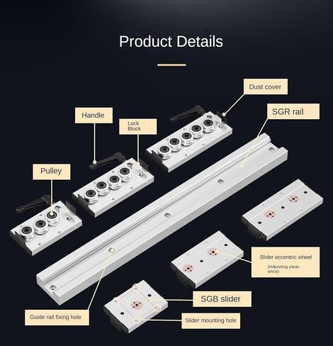 قضبان منزلقة للحركة الخطية، قطعة واحدة + قطعتين SGB10-3، محمل ثلاث كتل كروية، سكة توجيه خطية SGR10-500mm لـ CNC DIY والطابعة ثلاثية الأبعاد in Kuwait