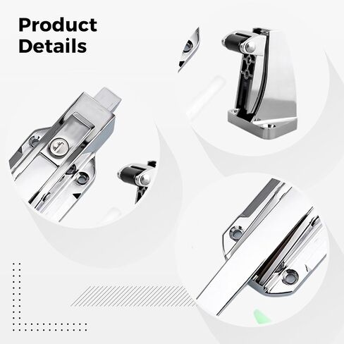 مجموعة قفل باب الفريزر، قضيب دفع 3.9 بوصة، من الفولاذ المقاوم للصدأ، مقبض in Kuwait