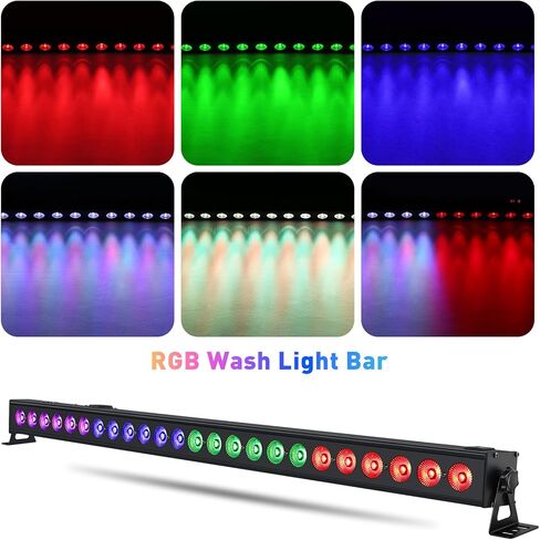 شريط إضاءة LED للمسرح - OPPSK 72W 24LED RGB Wash Light | وظيفة المطاردة، تشغيل تلقائي للصوت، تحكم DMX المنشط | لإضاءة المسرح لحفلات الزفاف في الكنيسة DJ in Kuwait