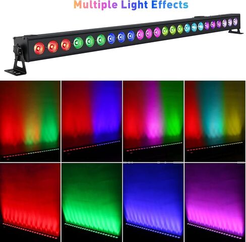 شريط إضاءة LED للمسرح - OPPSK 72W 24LED RGB Wash Light | وظيفة المطاردة، تشغيل تلقائي للصوت، تحكم DMX المنشط | لإضاءة المسرح لحفلات الزفاف في الكنيسة DJ in Kuwait