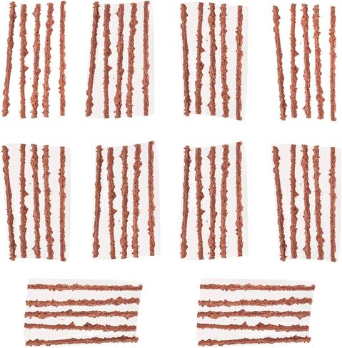 50 قطعة من سدادات لحم الخنزير المقدد لإصلاح الإطارات بدون أنابيب - شرائط إعادة تعبئة مطاطية عالمية للدراجات على الطرق والجبال in Kuwait