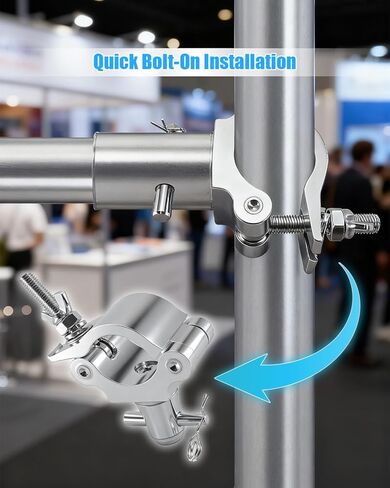 2 قطعة مشابك تروس شديدة التحمل 2 بوصة مقرنة إضاءة ملفوفة، سعة 660 رطل لإضاءة المرحلة من أنبوب OD 40-52 مم in Kuwait