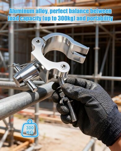 2 قطعة مشابك تروس شديدة التحمل 2 بوصة مقرنة إضاءة ملفوفة، سعة 660 رطل لإضاءة المرحلة من أنبوب OD 40-52 مم in Kuwait