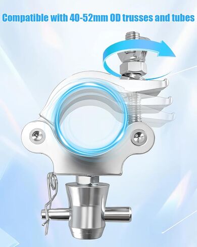 2 قطعة مشابك تروس شديدة التحمل 2 بوصة مقرنة إضاءة ملفوفة، سعة 660 رطل لإضاءة المرحلة من أنبوب OD 40-52 مم in Kuwait