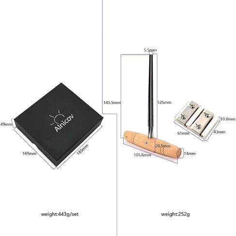 Violin Tuning Peg Reels Shaver and Reamer Set, Natural Maple Wood, Professional Shaving Tools for 3/4-4/4 Size Violin, 4-Fluted Pin Hole Reamer in Saudi Arabia