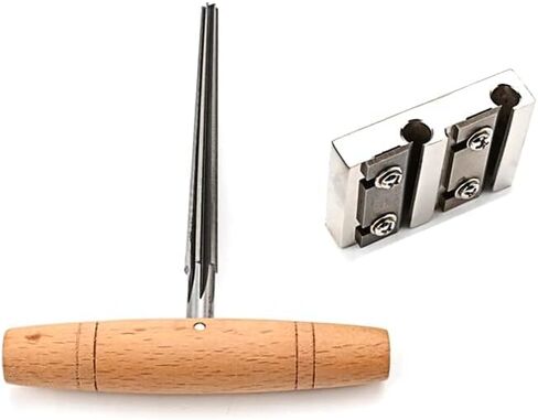 Violin Tuning Peg Reels Shaver and Reamer Set, Natural Maple Wood, Professional Shaving Tools for 3/4-4/4 Size Violin, 4-Fluted Pin Hole Reamer in Saudi Arabia