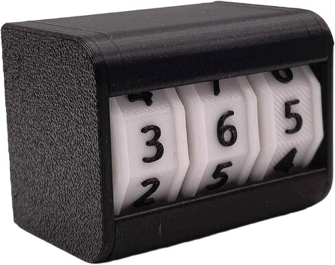 Tabletop Counter Habit Office Desk Decor 3 Digit Number Counter Goal Setting Timer for Study, Black in Saudi Arabia