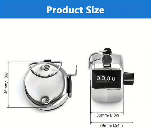Clicker Counter, Metal Hand Tally Counter Clicker, 4 Digit Mechanical Palm Click Counter for Counting Numbers, Coaching, Sports Events Count in Saudi Arabia