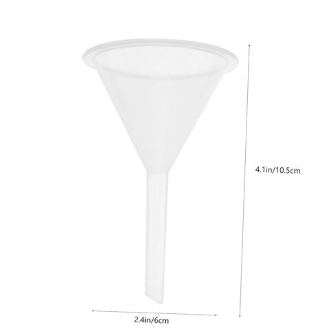 5 قطع من قمع البلاستيك الشفاف للاستخدام المختبري، قمع فلتر متعدد الأغراض لتغيير الزيت وإضافات الغاز وأكثر سهولة في التخزين والعش in Kuwait