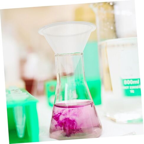 5 قطع من قمع البلاستيك الشفاف للاستخدام المختبري، قمع فلتر متعدد الأغراض لتغيير الزيت وإضافات الغاز وأكثر سهولة في التخزين والعش in Kuwait