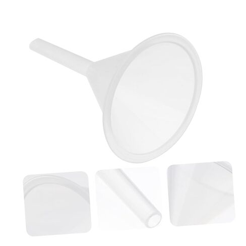 5 قطع من قمع البلاستيك الشفاف للاستخدام المختبري، قمع فلتر متعدد الأغراض لتغيير الزيت وإضافات الغاز وأكثر سهولة في التخزين والعش in Kuwait