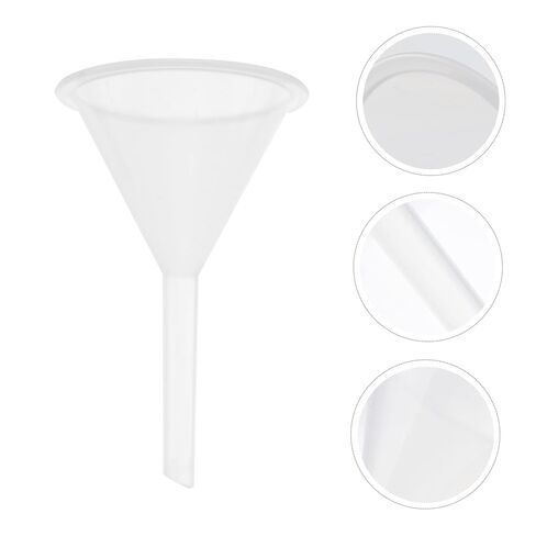 5 قطع من قمع البلاستيك الشفاف للاستخدام المختبري، قمع فلتر متعدد الأغراض لتغيير الزيت وإضافات الغاز وأكثر سهولة في التخزين والعش in Kuwait