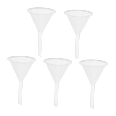 BESTYASH 5Pcs Clear Plastic Funnels Multipurpose Filter Funnel for Easy Liquid Transfer for Oil Changes Additives and Laboratory Use in Saudi Arabia