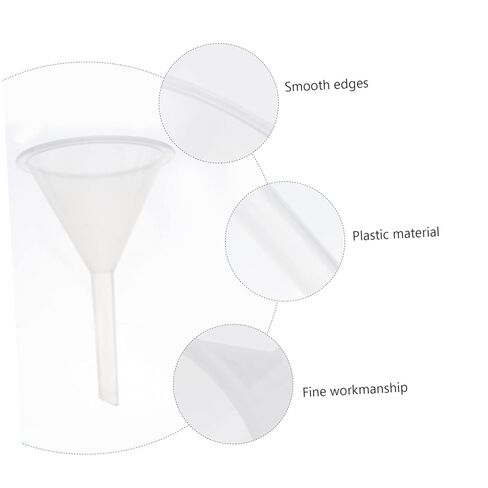 BESTYASH 5Pcs Clear Plastic Funnels Multipurpose Filter Funnel for Easy Liquid Transfer for Oil Changes Additives and Laboratory Use in Saudi Arabia