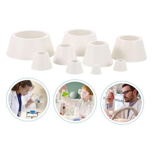 Cabilock 1Set Laboratory Funnel Flask Adapter Set Rubber Tapered Collar Filter Gaskets for Efficient Filtration Compatible with Various Flask and Easy to Use in Saudi Arabia
