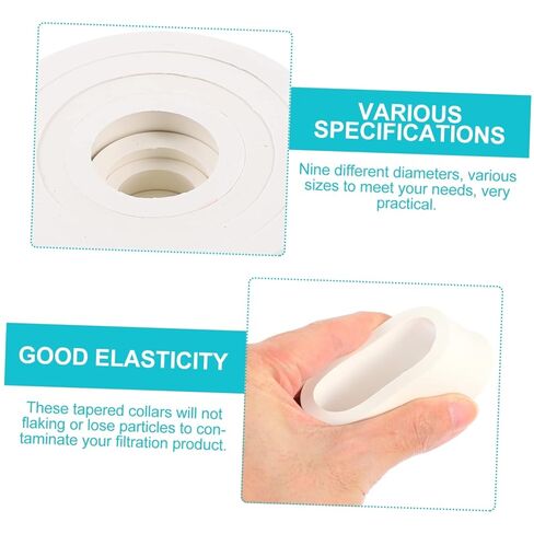 Cabilock 1Set Laboratory Funnel Flask Adapter Set Rubber Tapered Collar Filter Gaskets for Efficient Filtration Compatible with Various Flask and Easy to Use in Saudi Arabia