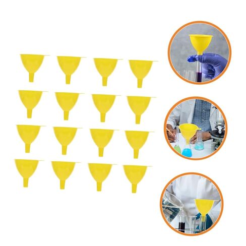 Cabilock 16Pcs Wide Mouth Scientific Plastic Funnel Laboratory Funnels for Easy Liquid Transfer Classroom Home and Laboratory Use in Saudi Arabia