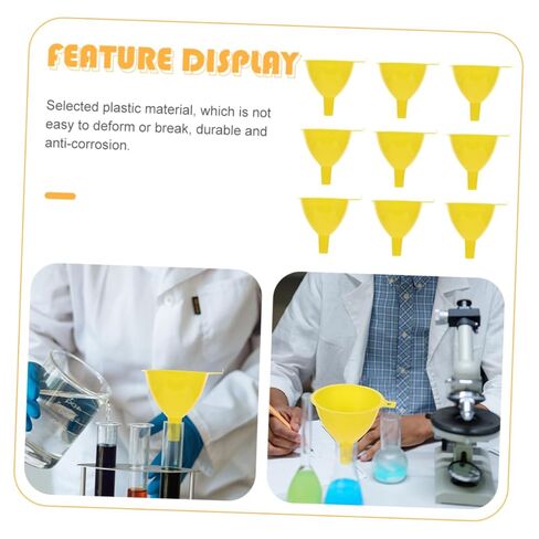 Cabilock 16Pcs Wide Mouth Scientific Plastic Funnel Laboratory Funnels for Easy Liquid Transfer Classroom Home and Laboratory Use in Saudi Arabia