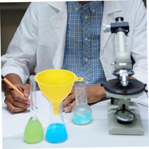 Cabilock 16Pcs Wide Mouth Scientific Plastic Funnel Laboratory Funnels for Easy Liquid Transfer Classroom Home and Laboratory Use in Saudi Arabia