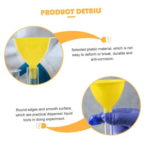 Cabilock 16Pcs Wide Mouth Scientific Plastic Funnel Laboratory Funnels for Easy Liquid Transfer Classroom Home and Laboratory Use in Saudi Arabia