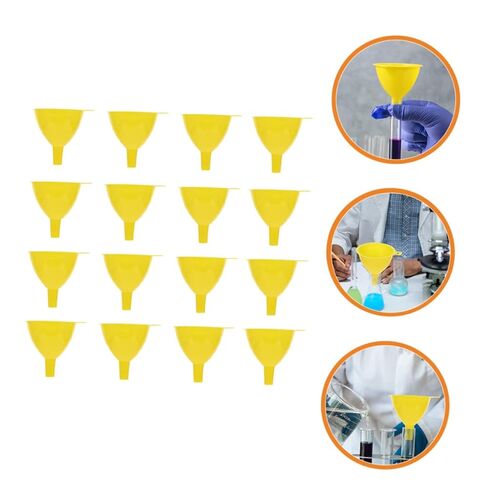 Ciieeo 16pcs Laboratory Plastic Funnel Wide-Mouth Filling Funnel for Bottles Scientific in Saudi Arabia