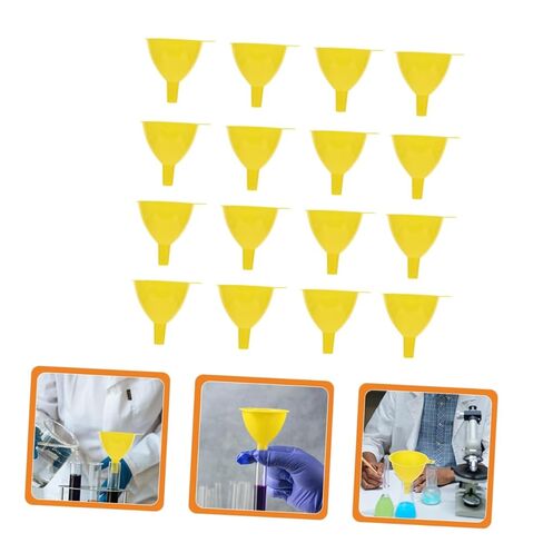 Ciieeo 16pcs Laboratory Plastic Funnel Wide-Mouth Filling Funnel for Bottles Scientific in Saudi Arabia