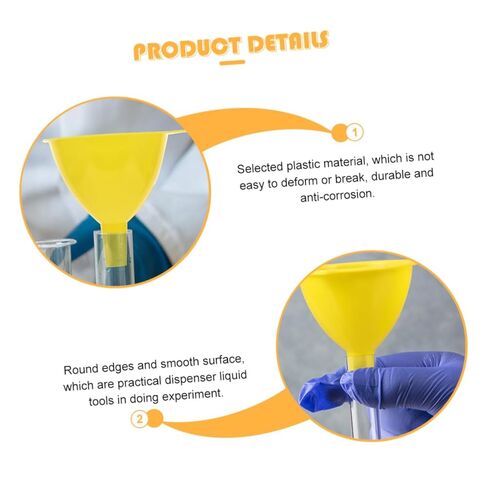 Ciieeo 16pcs Laboratory Plastic Funnel Wide-Mouth Filling Funnel for Bottles Scientific in Saudi Arabia
