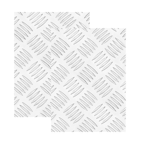 2PCS Diamond Plate Sheet Metal 10 x 20 Inch Aluminum Tread Plates Suitable for Cargo Trailer Truck Work Bench Garage Campers RVs Commercial Residential Silver in Kuwait