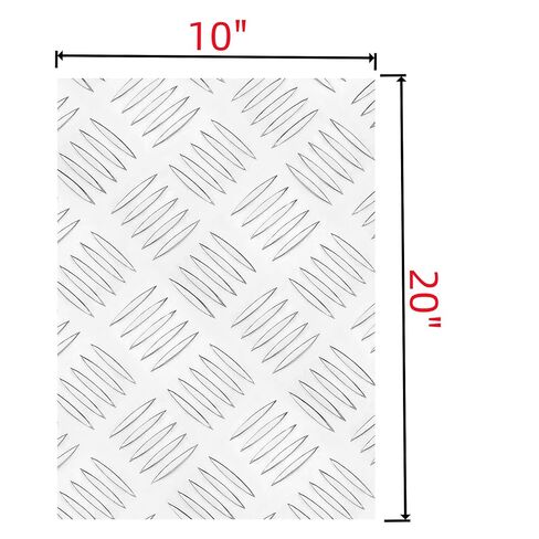 2PCS Diamond Plate Sheet Metal 10 x 20 Inch Aluminum Tread Plates Suitable for Cargo Trailer Truck Work Bench Garage Campers RVs Commercial Residential Silver in Kuwait