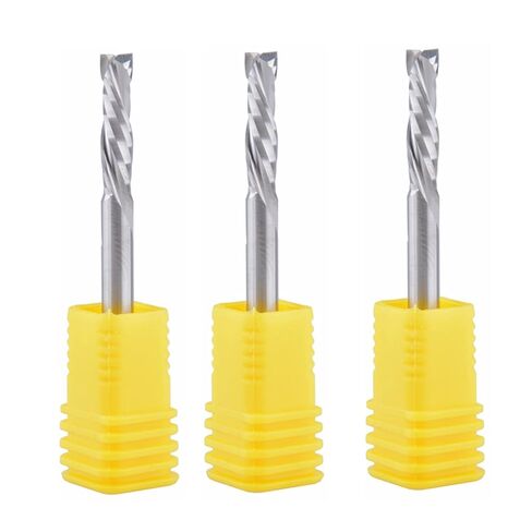 5Pcs Carbide End Mills Up & Down Cut CNC Spiral Router Bits 4x17mm 2 Flute Woodworking for Wood PVC MDF Plastic in Saudi Arabia