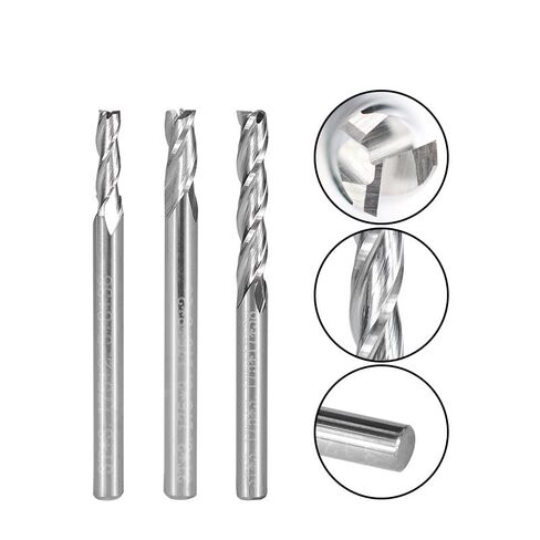 1pcs Tungsten Carbide Flat End Mill Cutter 3.175mm Shank Milling Flute CNC Router Bit Spiral for MDF Acrylic Wood Aluminum Cutting in Saudi Arabia