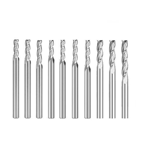 1pcs Tungsten Carbide Flat End Mill Cutter 3.175mm Shank Milling Flute CNC Router Bit Spiral for MDF Acrylic Wood Aluminum Cutting in Saudi Arabia