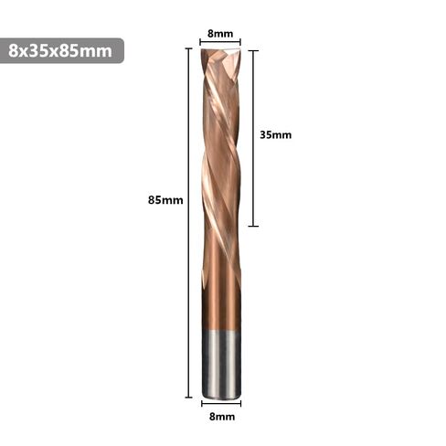 1pcs 2 Flutes Carbide CNC End Mill Up Down Cutter 3.175/4 /5/6 /8 /10mm Shank Router Bit TiCN Coated Compression Milling in Saudi Arabia