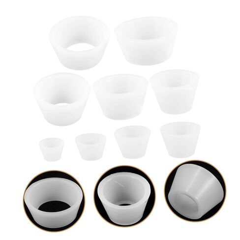 PRETYZOOM 9-Piece Silicone Sealing Ring Funnel Filtering Kit Tapered Collar Flask Funnel Attachments for Vacuum Flask Easy to Install Filter Adapter Set in Saudi Arabia