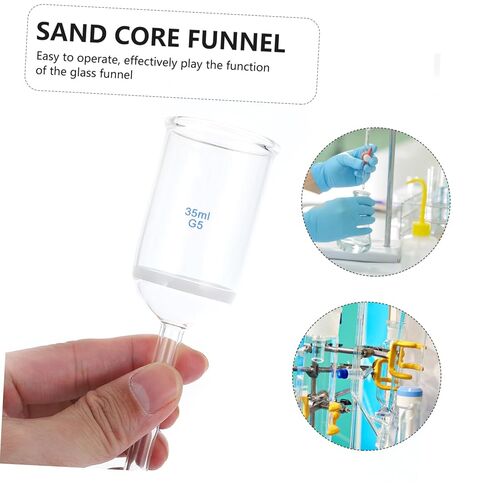 GANAZONO Borosilicate Glass Funnel for Laboratory Use Acid and Alkali Resistant Filtering Funnel Sand Core Design for Experiments and Science Applications in Saudi Arabia