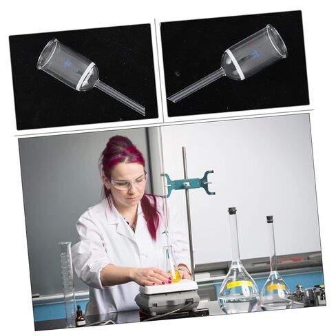 GANAZONO Borosilicate Glass Funnel for Laboratory Use Acid and Alkali Resistant Filtering Funnel Sand Core Design for Experiments and Science Applications in Saudi Arabia