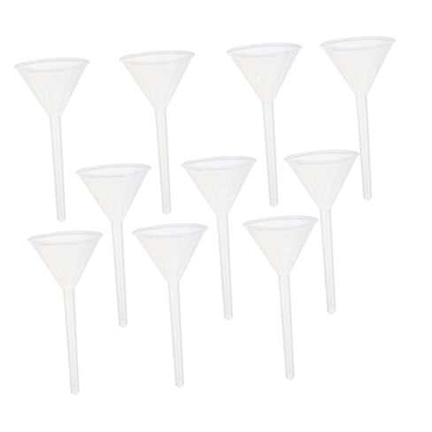 Luxshiny 75mm Scientific Plastic Funnel Triangular PP Material Laboratory Use 10-Piece Set for Liquid Transfer and Filtration in Saudi Arabia