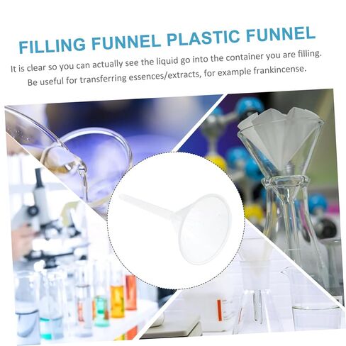 Luxshiny 75mm Scientific Plastic Funnel Triangular PP Material Laboratory Use 10-Piece Set for Liquid Transfer and Filtration in Saudi Arabia
